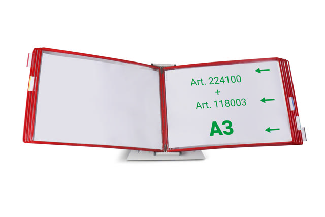 Funda con pivotes Tarifold, A3, horizontal, inserción lateral derecha