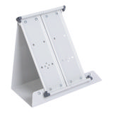 Unidad de exhibición de escritorio de metal Tarifold vacía montada, A5, con topes laterales, para 20 bolsillos