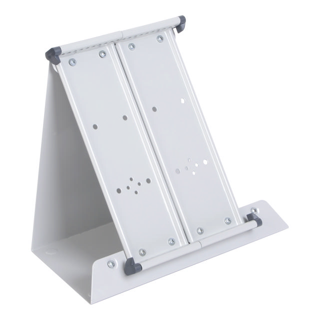 Unidad de exhibición de escritorio de metal Tarifold vacía montada, A5, con topes laterales, para 20 bolsillos