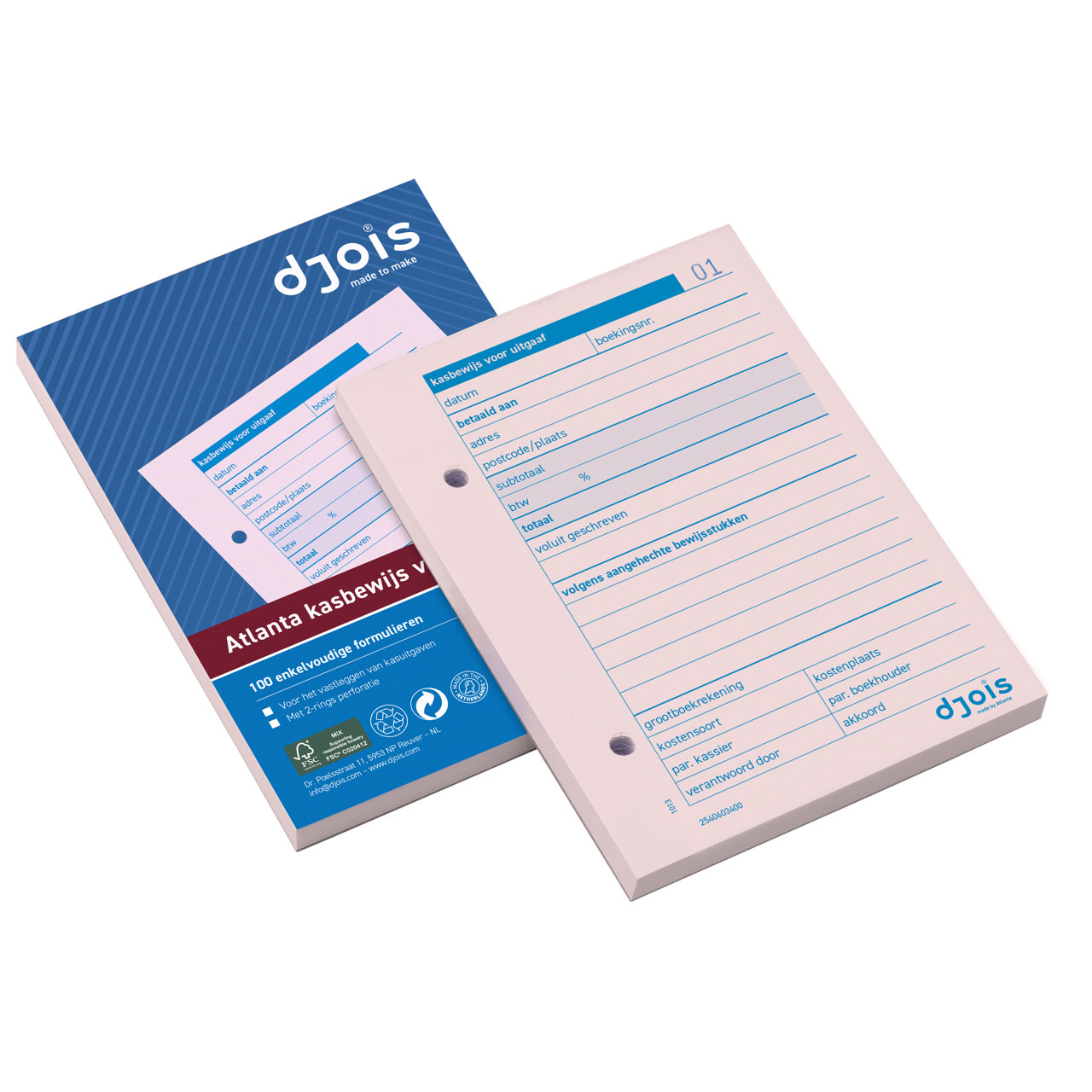 Formulario de Caja Chica de Atlanta para Gastos, A6, Texto NL, FSC®