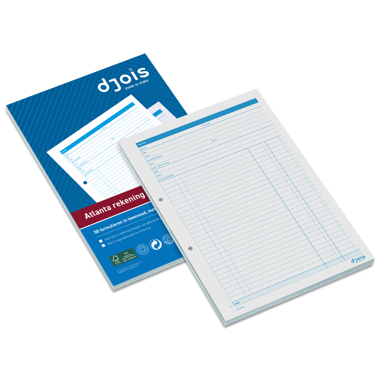 Bloque de Cuentas de Atlanta, con Copia Carbón, A4, Texto NL, FSC®