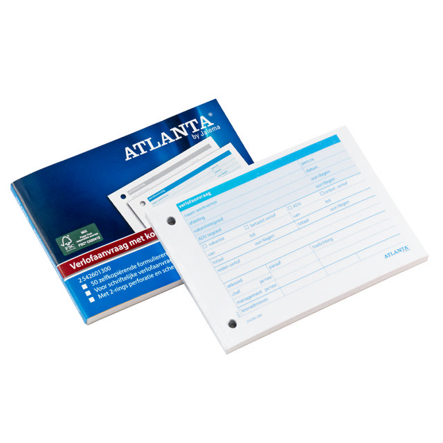 Solicitud de Ausencia de Atlanta, Autocopiado, A6, Texto NL, FSC®