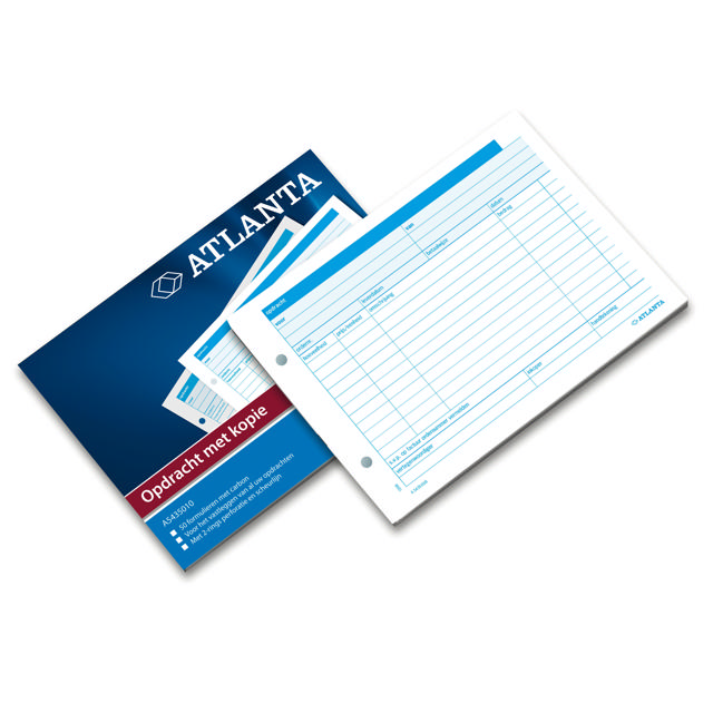 Bloque de Asignación de Atlanta, con Copia de Carbón, A5, Texto NL, FSC®