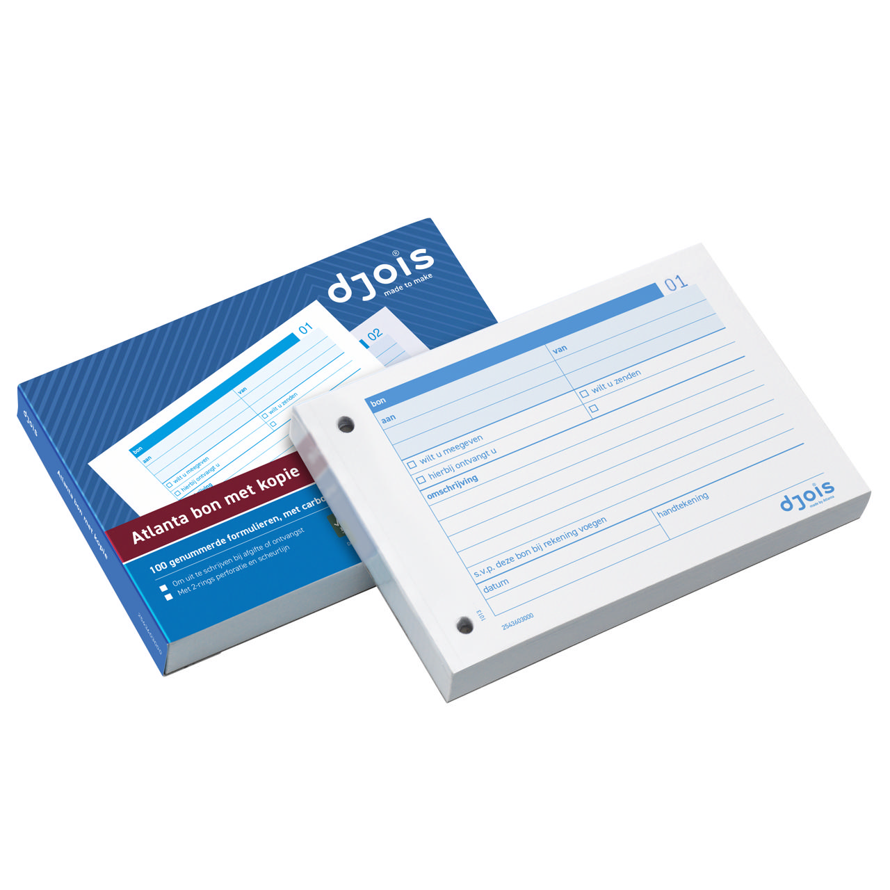 Atlanta Acquittance Block, con 2 copias al carbón, A6, texto NL, FSC®