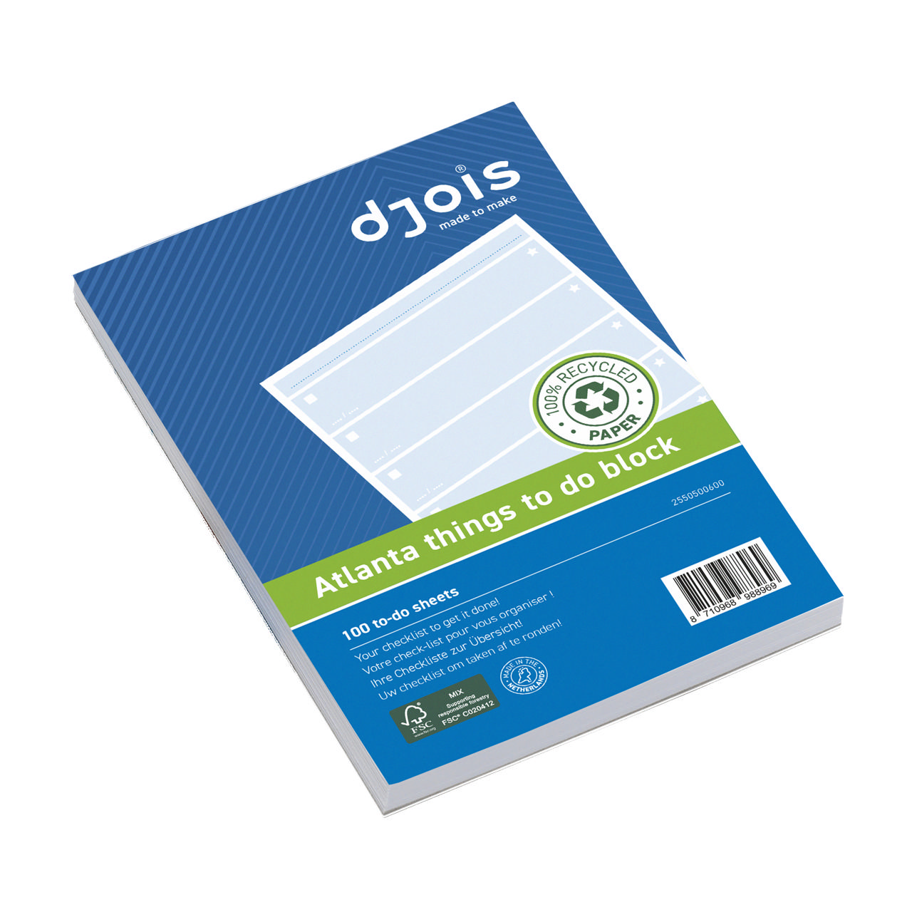 Bloque de Cosas que Hacer en Atlanta, Papel 100% Reciclado, FSC®