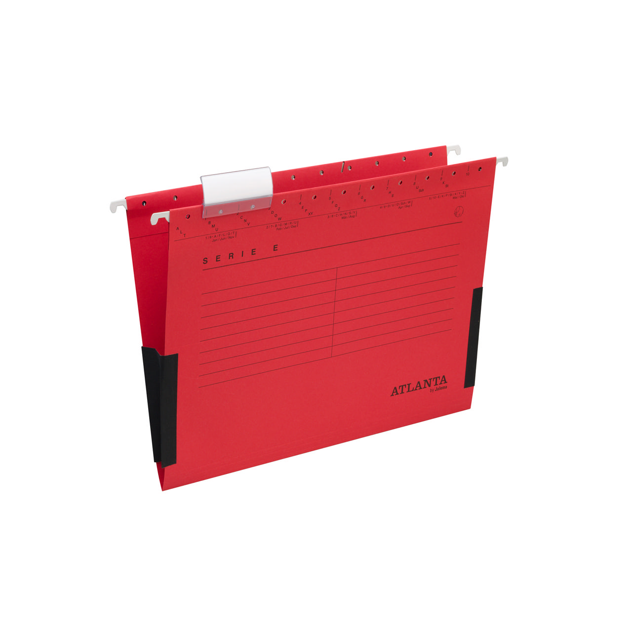 Archivo de suspensión Serie-E, A4, fondo en V con fuelles laterales, cartón 100% reciclado