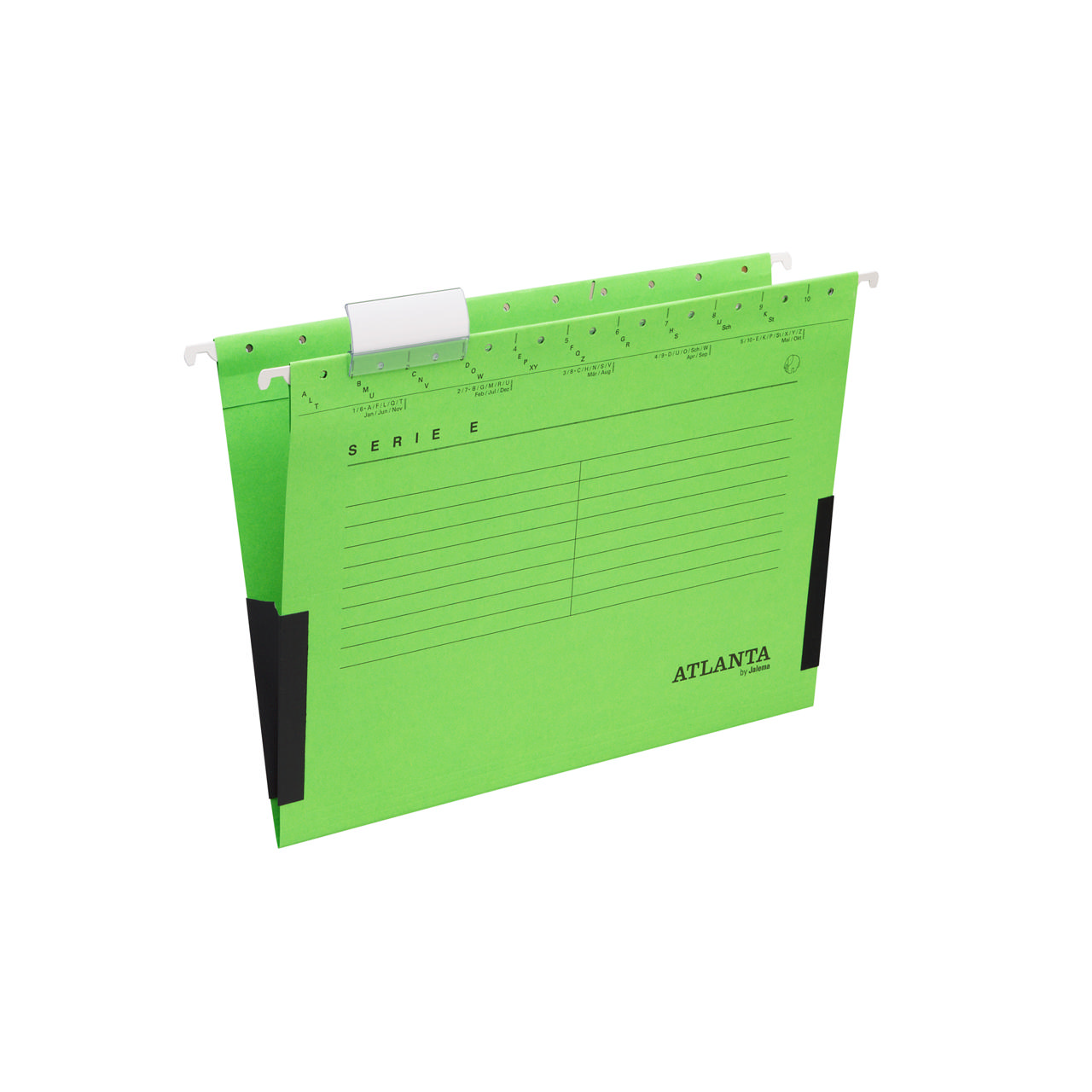 Archivo de suspensión Serie-E, A4, fondo en V con fuelles laterales, cartón 100% reciclado