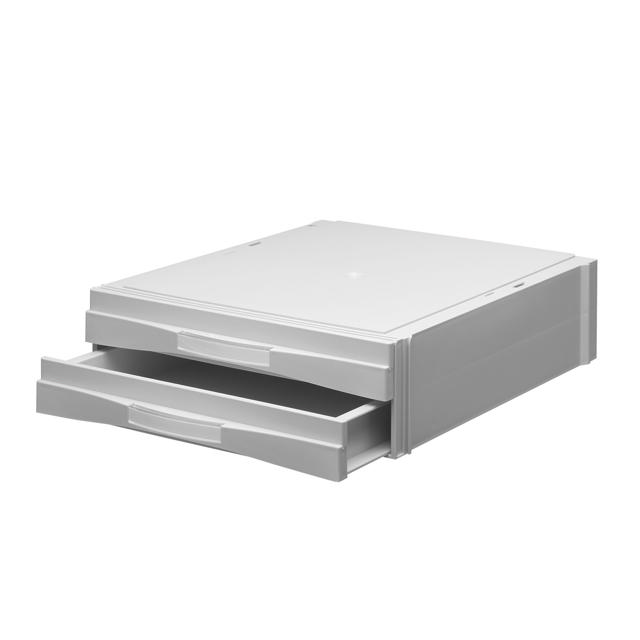 Cajonera apilable con 2 cajones semi-altos