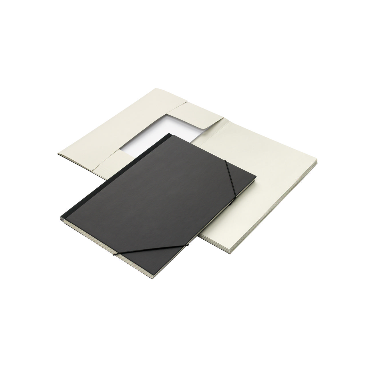 Clasificador combi con goma elástica, 6 compartimentos, Folio