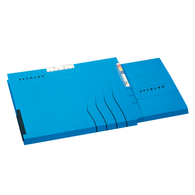 Carpeta de recogida Secolor, lateral, DIN A4, cartón 100 % reciclado, FSC®