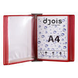 Clasificador de pared acero inoxidable - A4 - 10 Drypocket - rojo