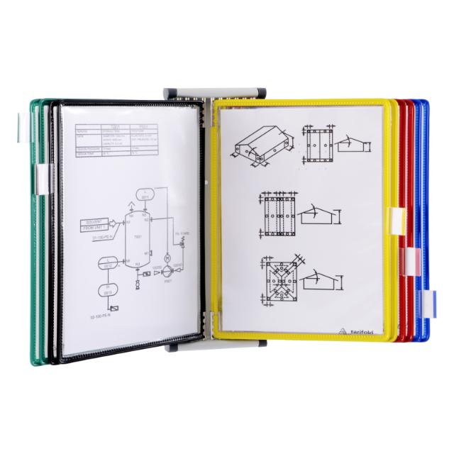 Expositor de pared metálico Tarifold, A5, 10 fundas