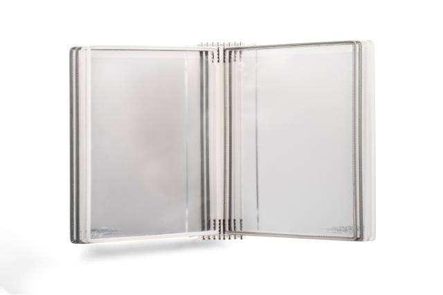 Clasificador de pared Crystal con 8 fundas - 4 blanco / 4 gris