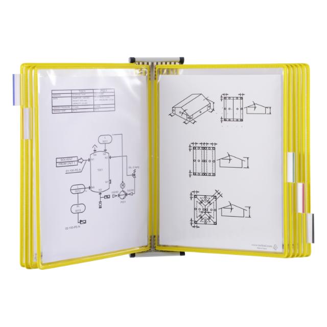 Expositor de pared metálico Tarifold, A4, 10 fundas, inserción lateral izquierda