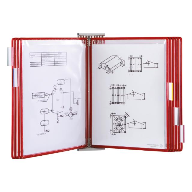 Kit de ampliación del expositor de pared metálico Tarifold, A4, 10 fundas