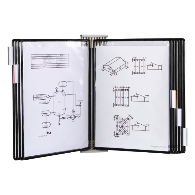 Kit de ampliación del expositor de pared metálico Tarifold, A4, 10 fundas