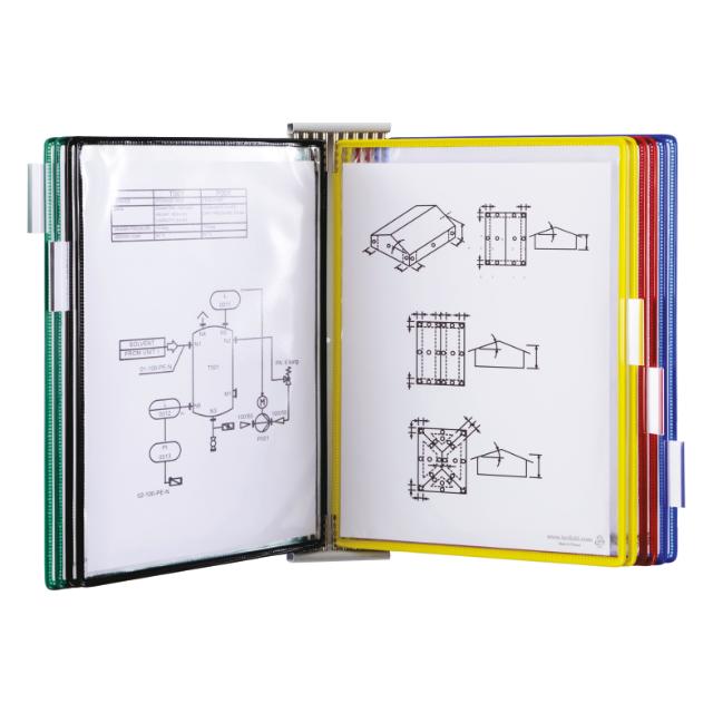 Kit de ampliación del expositor de pared metálico Tarifold, A4, 10 fundas