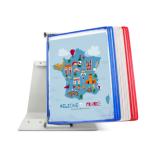 CLASIFICADOR DE MESA METÁLICO - A4 - 10 FUNDAS - COLORES NACIONALES DE FR/UK/NL/CZ