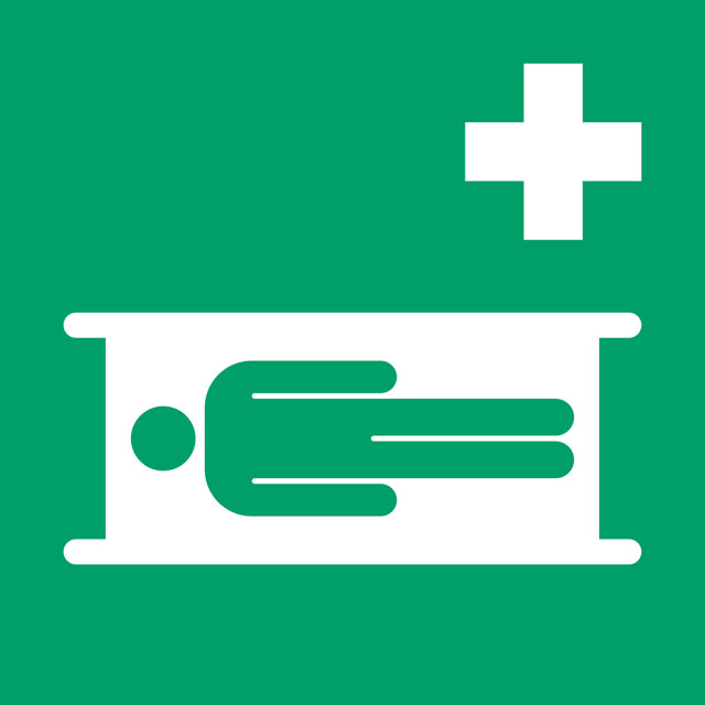 Camilla de señal de seguridad, 300 x 300 mm