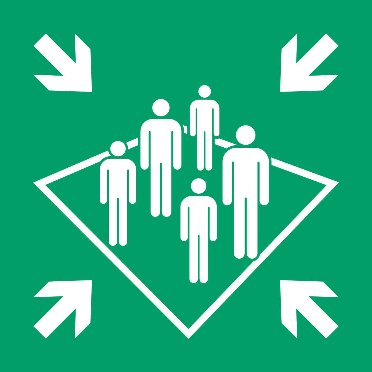 Estación de Montaje a Bordo Señal de Seguridad, 300 x 300 mm