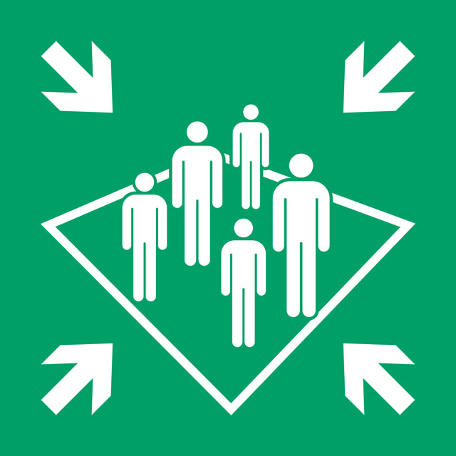 Estación de Montaje a Bordo Señal de Seguridad, 300 x 300 mm