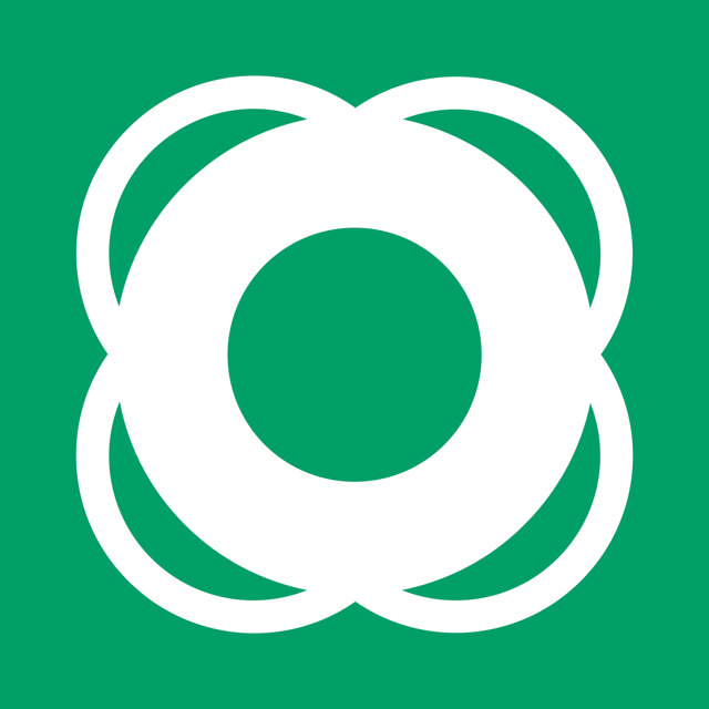 Señal de seguridad salvavidas, 150 x 150 mm