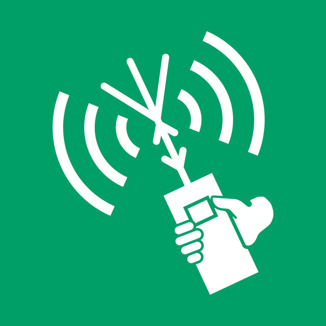 Aparato de Radioteléfono VHF Bidireccional de Señal de Seguridad, 300 x 300 mm