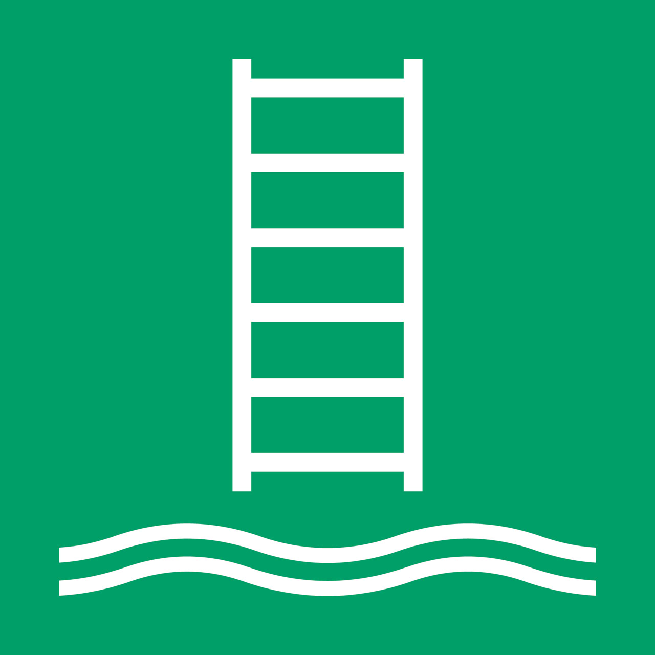 Señal de seguridad Escalera de embarque, 300 x 300 mm