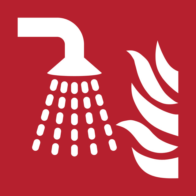 Señal de seguridad Aplicador de Niebla de Agua, 300 x 300 mm