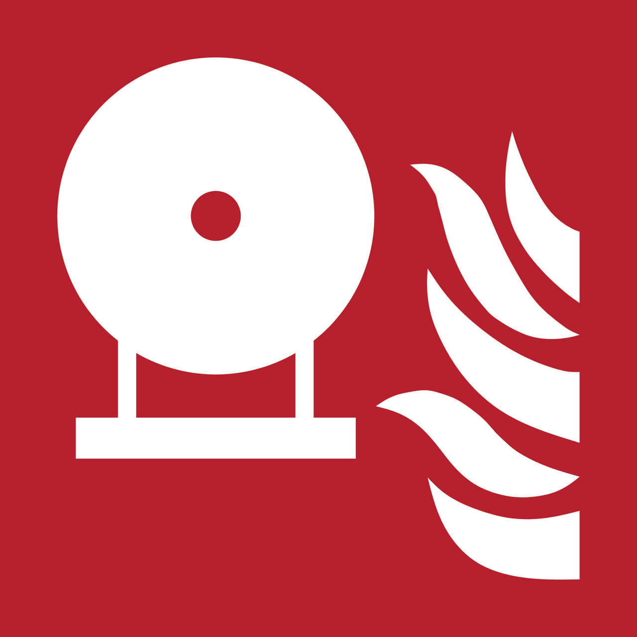 Señal de seguridad Botella fija de extinción de incendios, 300 x 300 mm