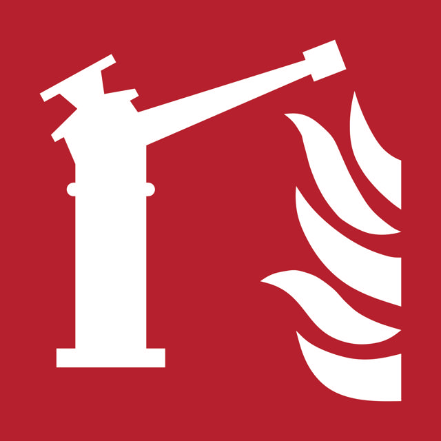 Señal de Seguridad Monitor de Incendios, 200 x 200 mm