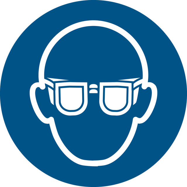 Señal de seguridad Use protección ocular, 200 mm