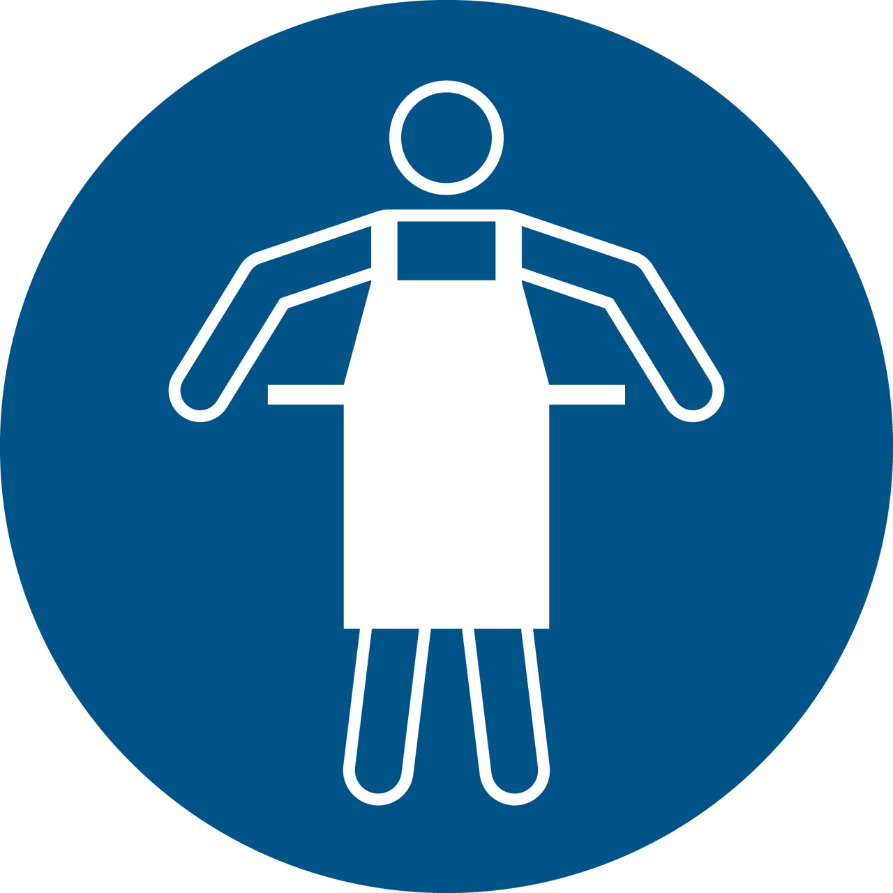 Señal de seguridad Use delantal protector, 100 mm