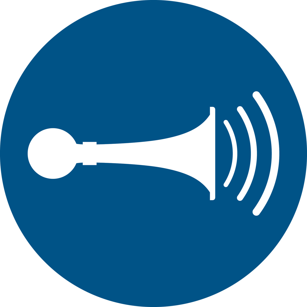 Señal de seguridad, toque la bocina, 100 mm