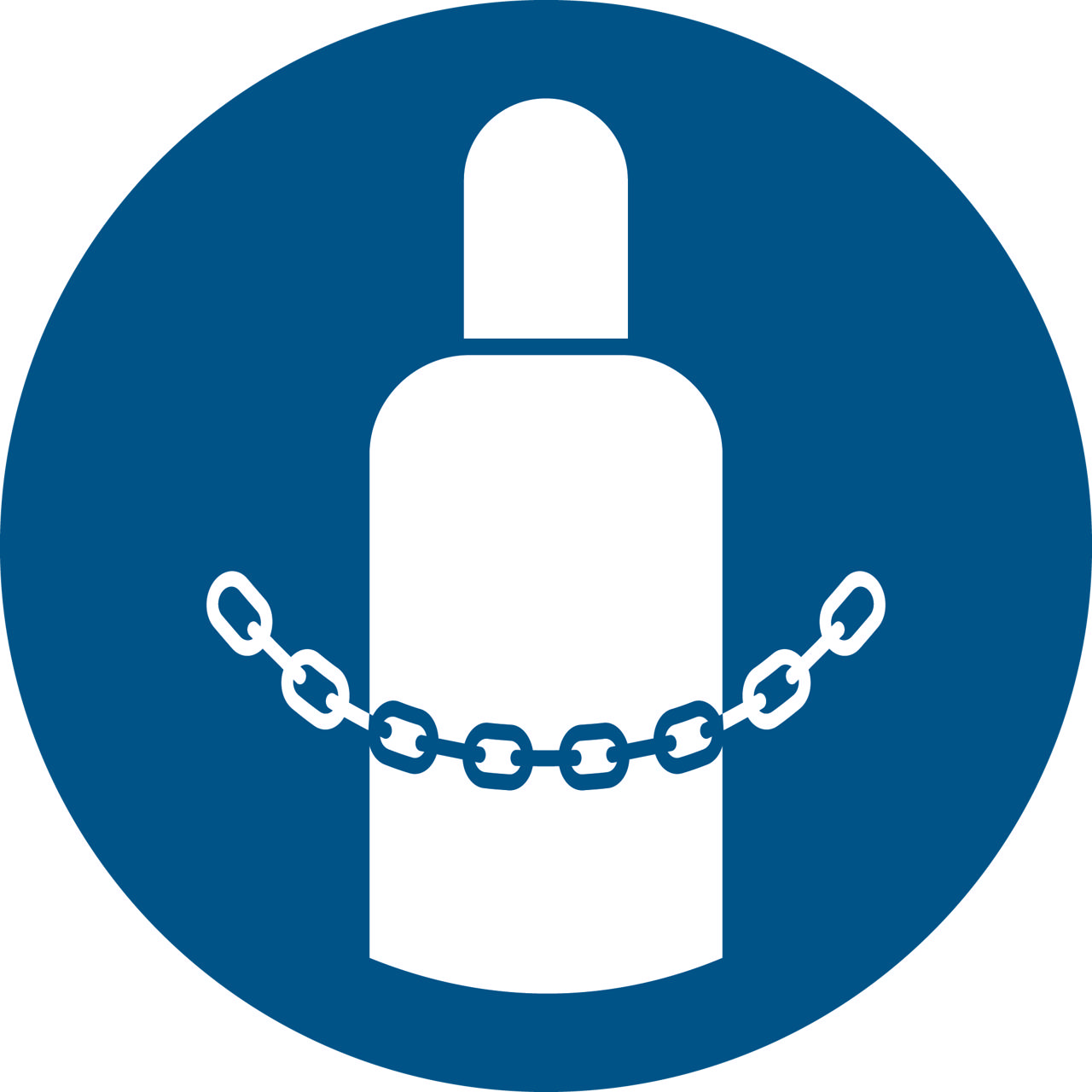 Señal de seguridad Asegure los cilindros de gas, 200 mm