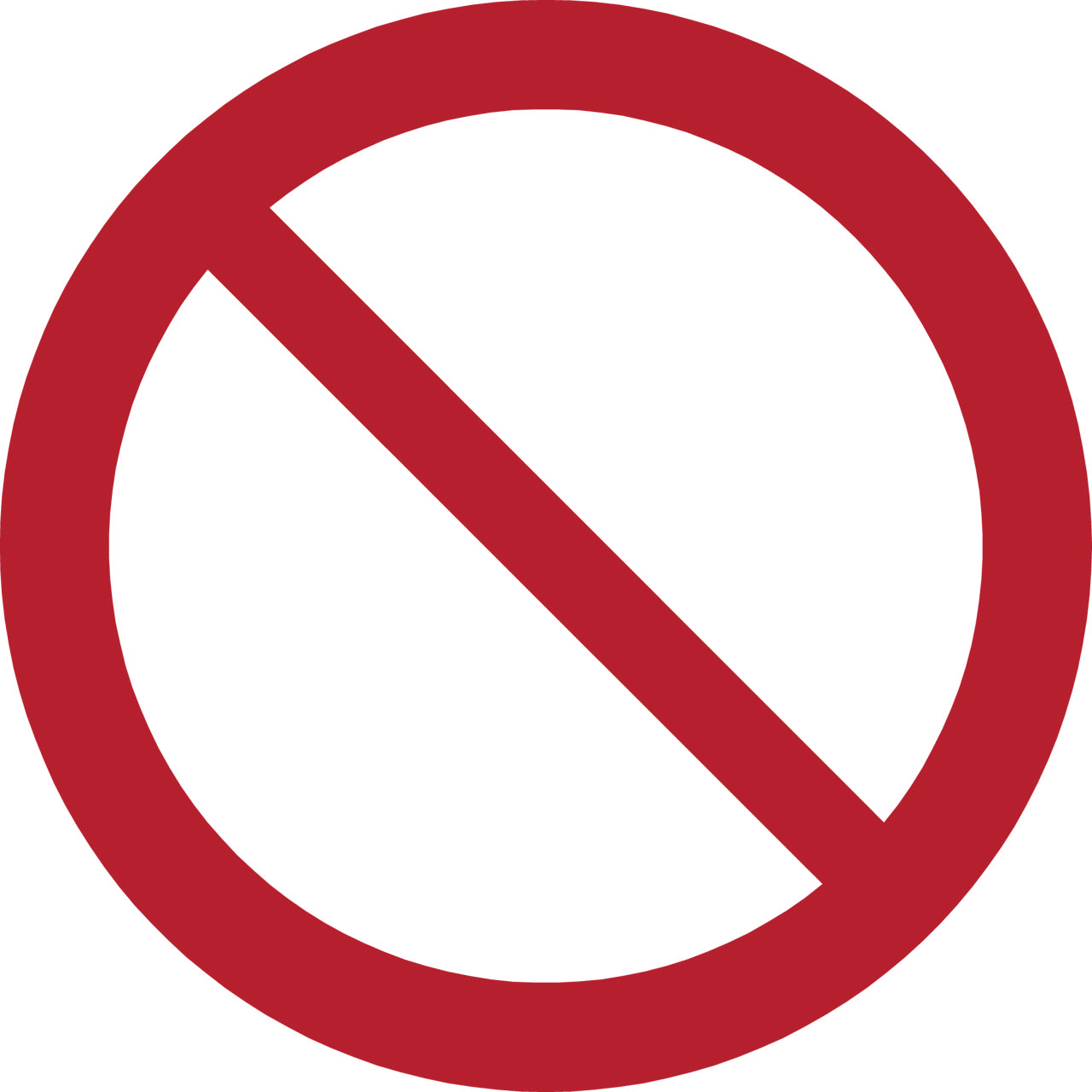 Señal de seguridad Señal de prohibición general, 100 mm