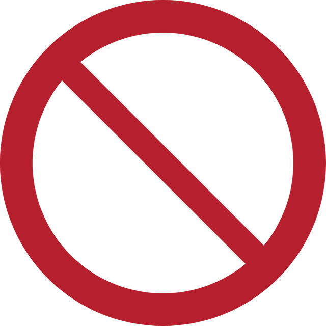 Señal de seguridad Señal de prohibición general, 200 mm