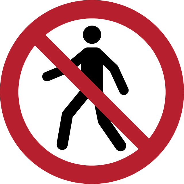 Señal de seguridad Sin paso, 200 mm