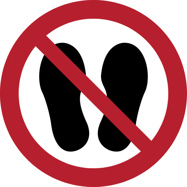 Señal de seguridad No caminar ni pararse aquí, 200 mm