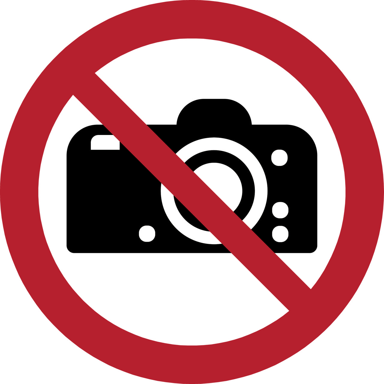 Señal de seguridad No Fotografía, 100 mm
