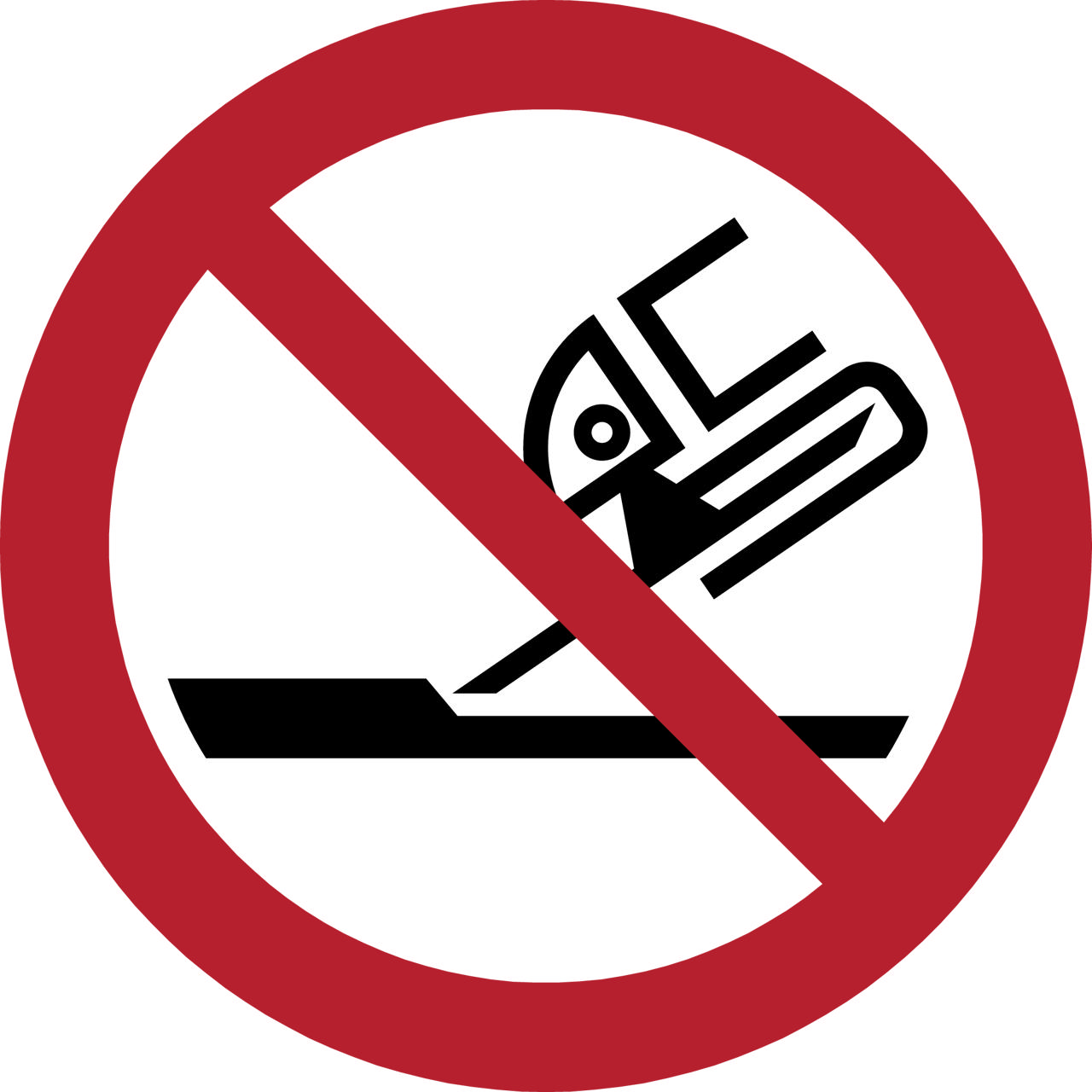 Señal de seguridad No usar para esmerilar caras, 100 mm