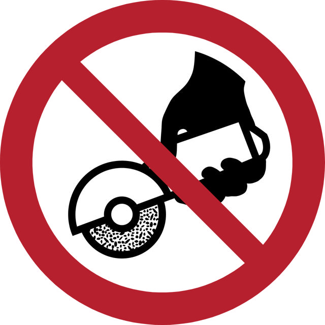 Señal de seguridad No usar con máquina de esmerilado manual, 200 mm