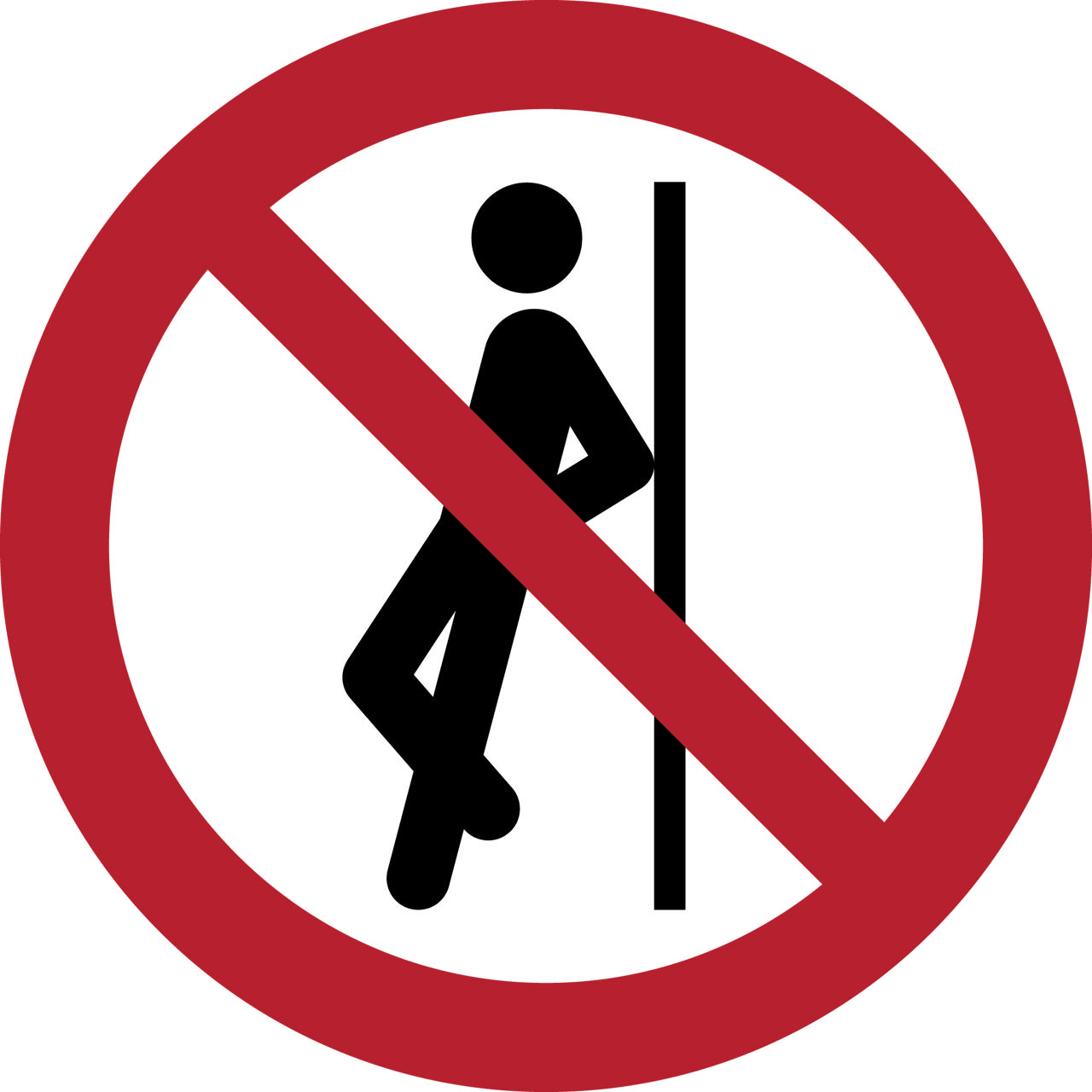 Señal de seguridad No apoyarse, 300 mm