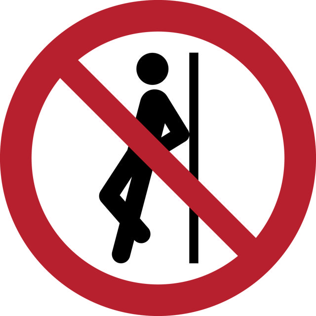 Señal de seguridad No apoyarse, 300 mm