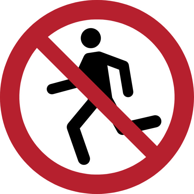 Señal de seguridad No correr, 200 mm