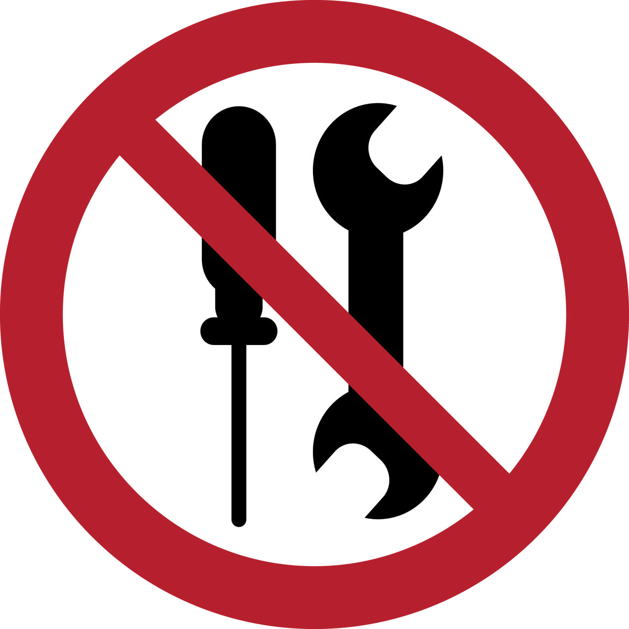 Señal de seguridad No debe ser atendido por usuarios, 200 mm