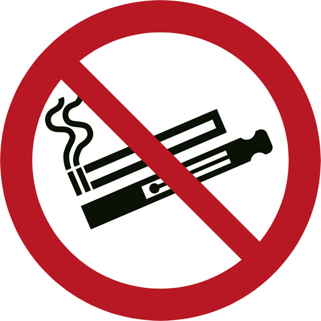 Copy of Safety sign E-cigarette/vaper prohibited, Ø 300 mm 