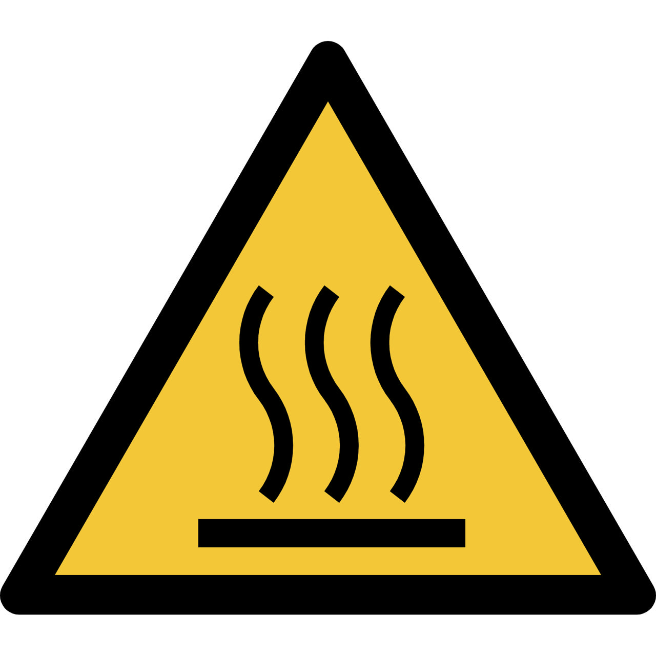 Señal de seguridad Advertencia Superficie Caliente, 200 x 176 mm