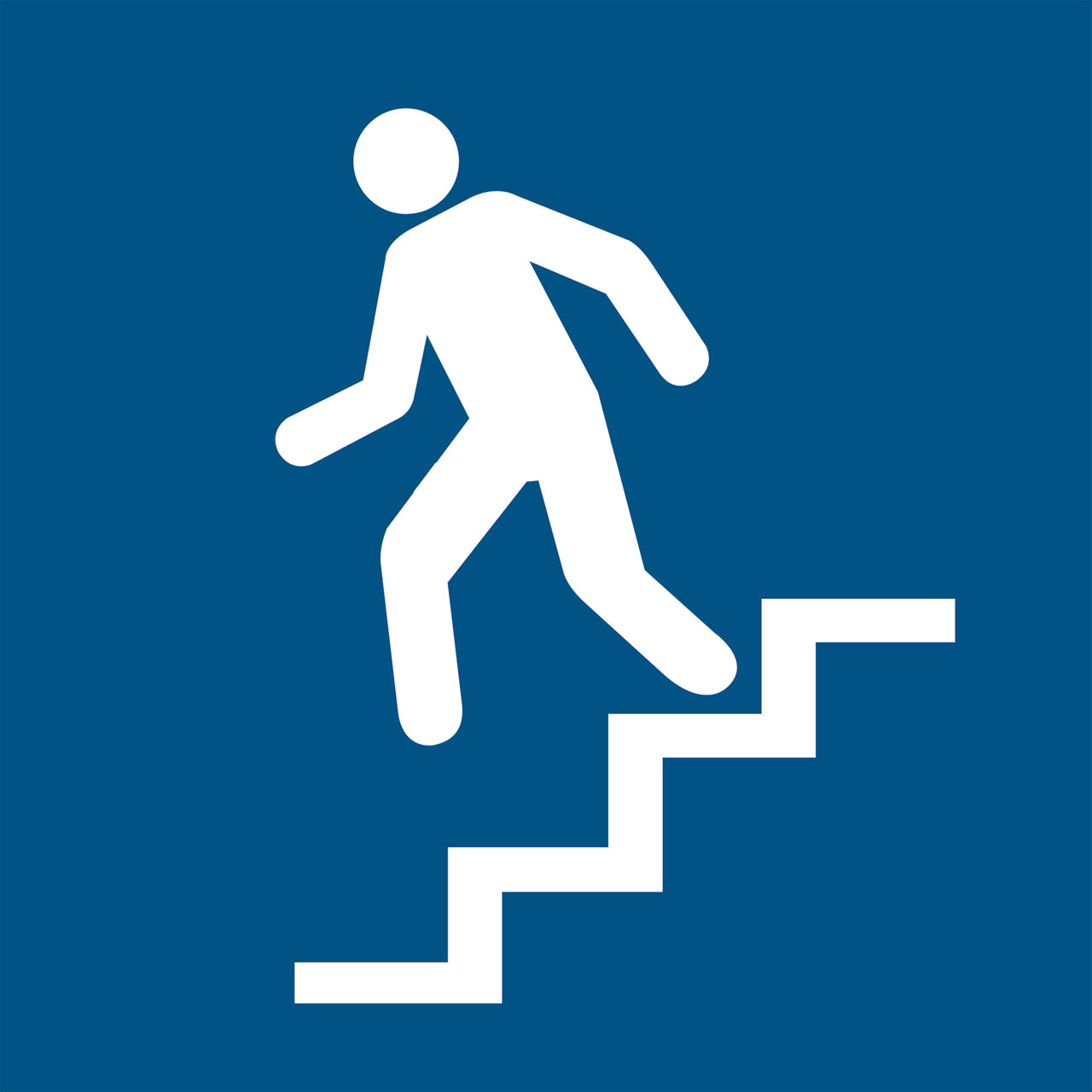 Señal de Escalera Descendente, 150 x 150 mm