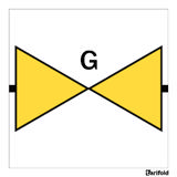 Señal de Conexión de Gas, 200 x 200 mm